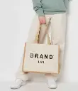 BR101 - Brand Lab Jute Canvas Shopper