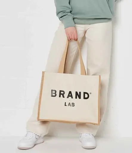 BR101 - Brand Lab Jute Canvas Shopper